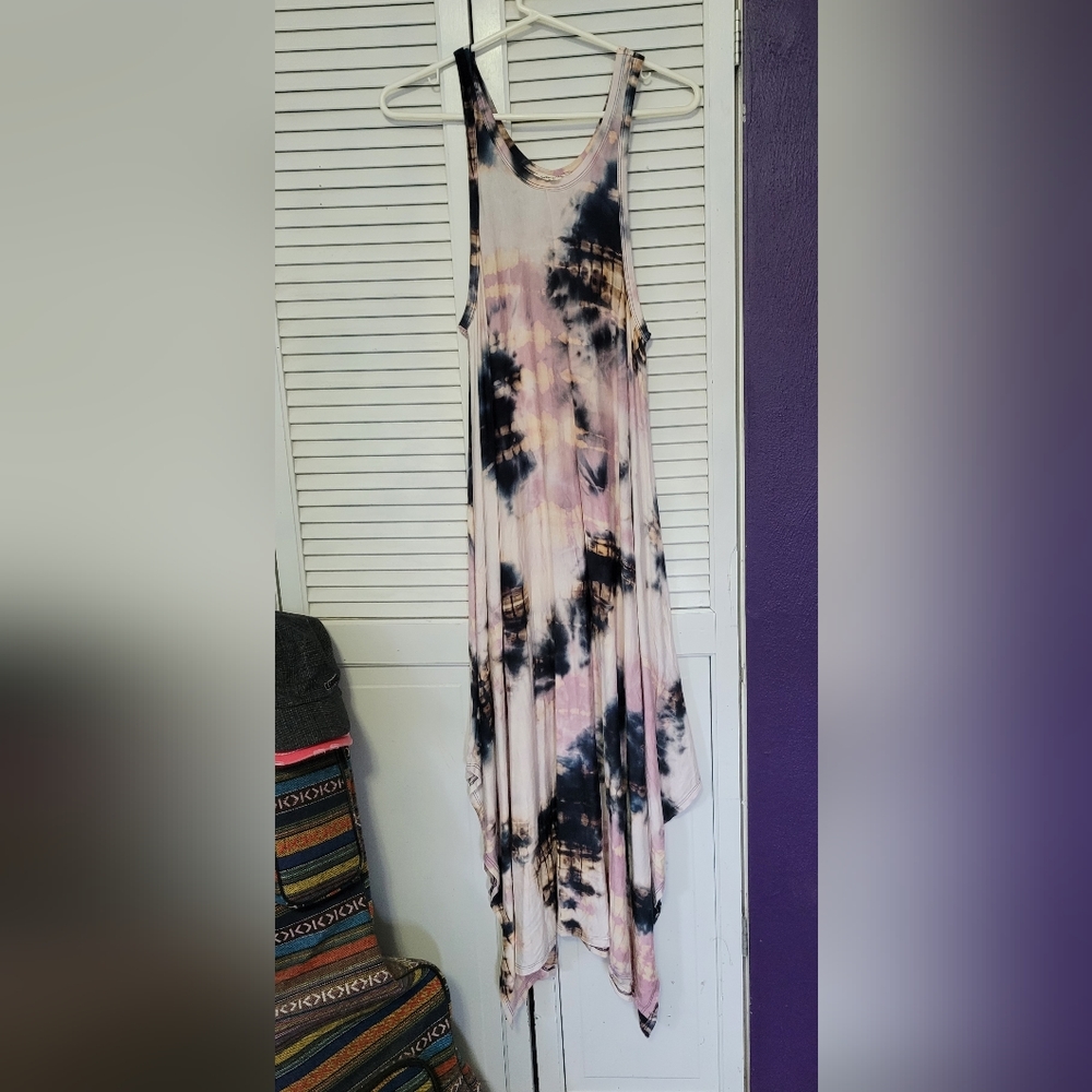 Tie dye maxi dress